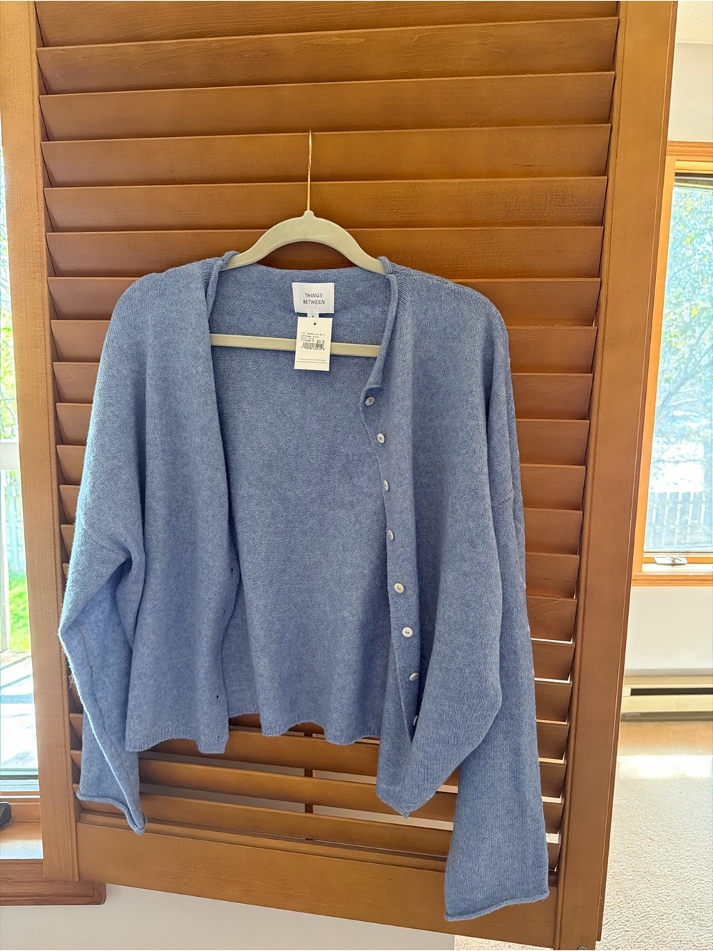 NWT Things Between Piper Cardigan in Dusty Blue